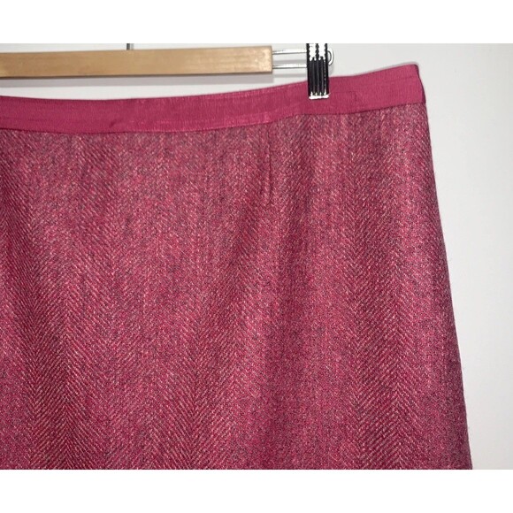Boden Womens Pink British Tweed 100% Wool Pencil Skirt Size 16 Regular - Picture 2 of 7